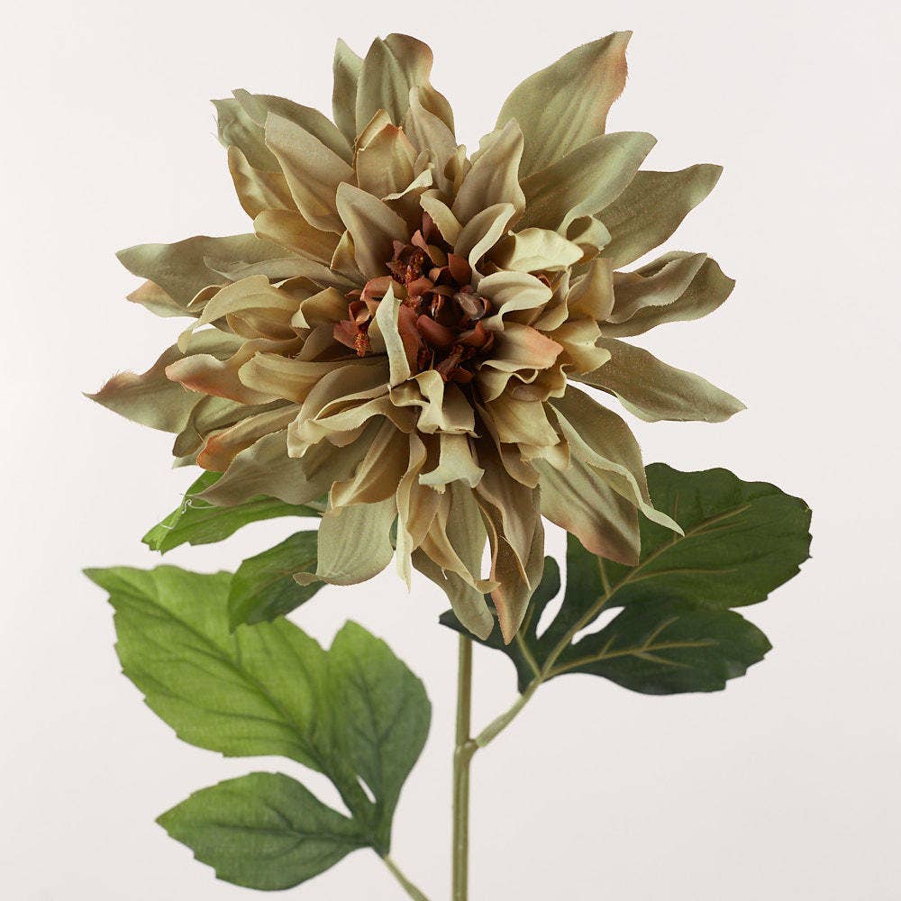 25" Artificial Dahlia Stems (Pack of 12) - Choose Color