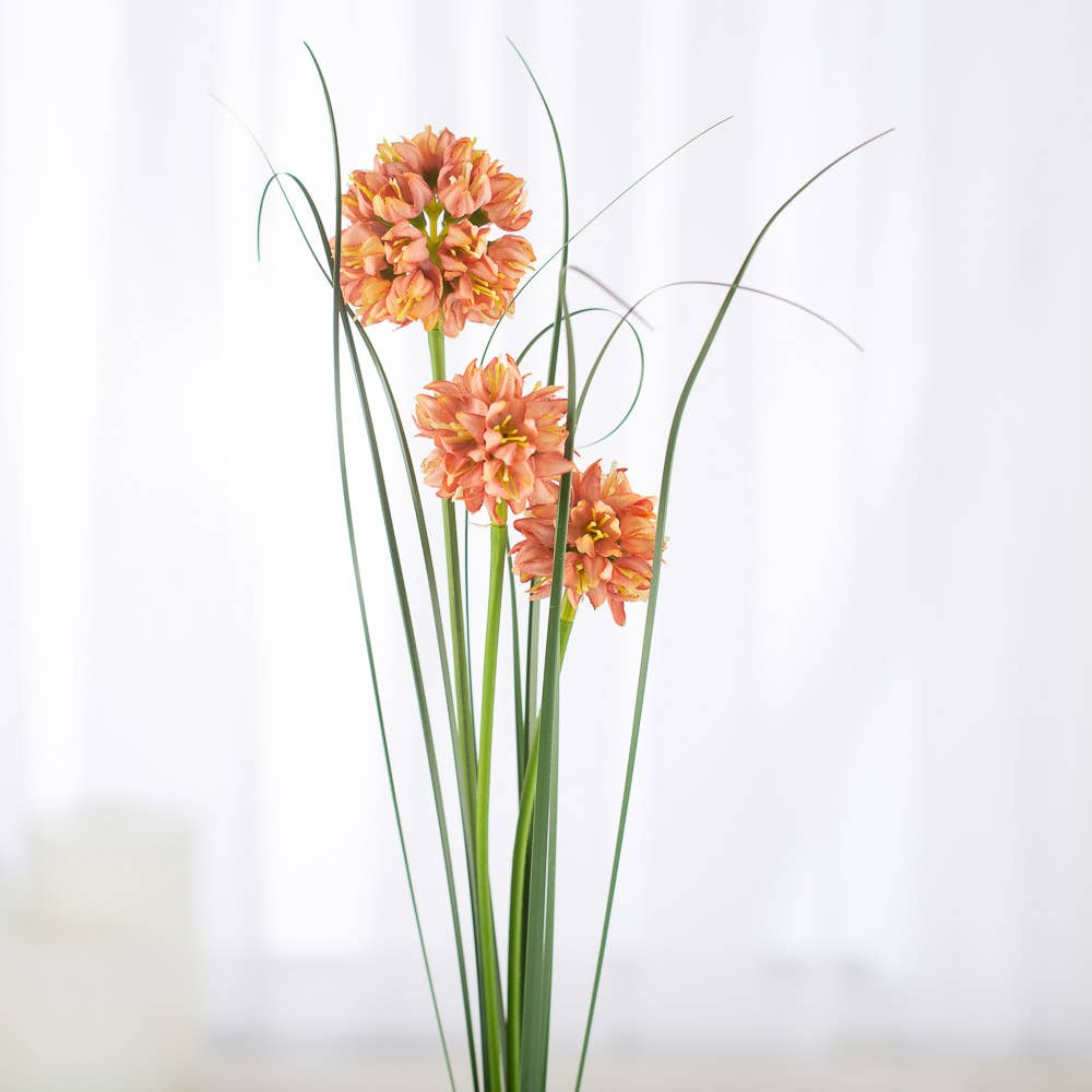 19" Artificial Allium Onion Grass Floral Spray -Select Color