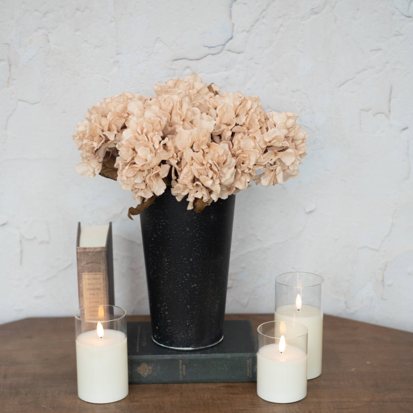 13" BEIGE HYDRANGEA SPRAY