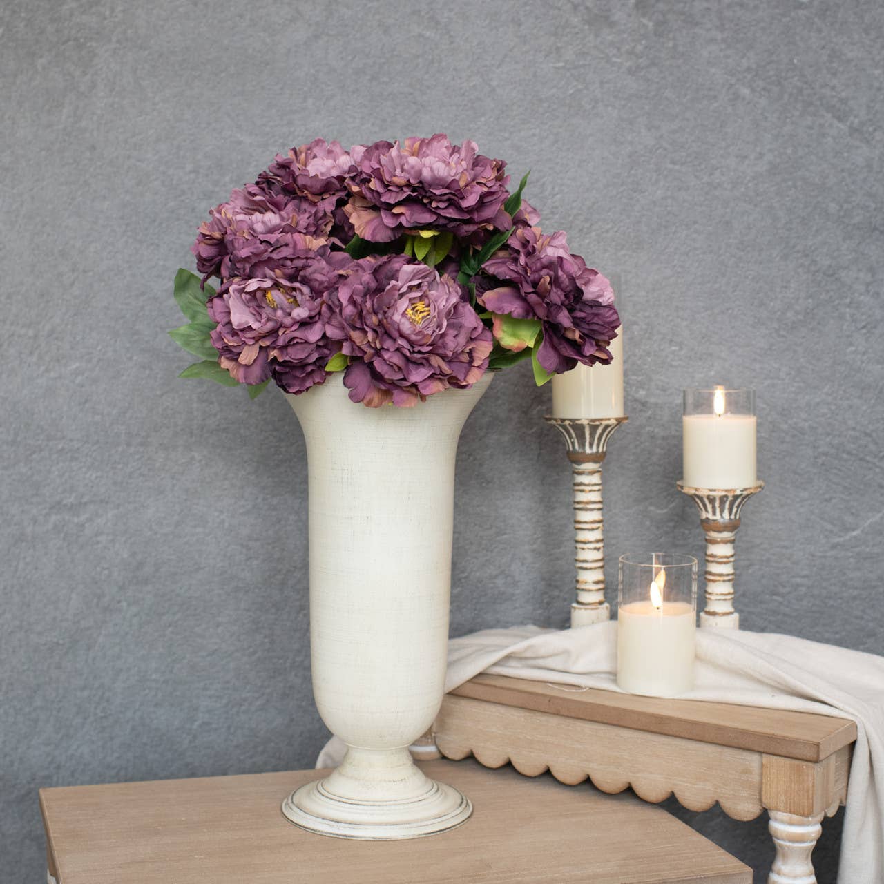 24.25" PURPLE PEONY SPRAY