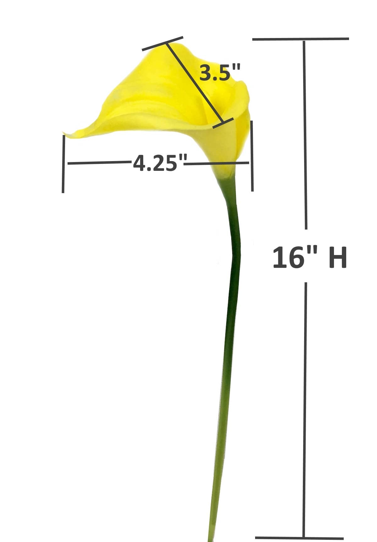 16" large Bloom Soft touch artificial calla lily