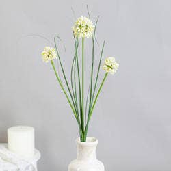 19" Artificial Allium Onion Grass Floral Spray -Select Color