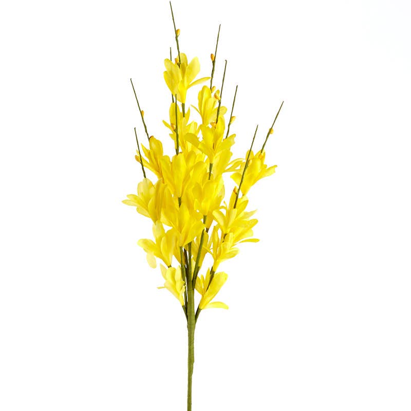 12" Artificial Forsythia Silk Flower Stem