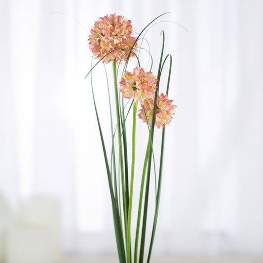 19" Artificial Allium Onion Grass Floral Spray -Select Color